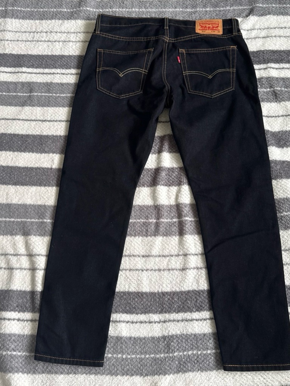 Levi's Men's Black Straight-Leg Denim Jeans sz 34 x 30 NWOT